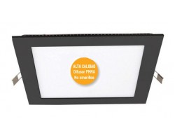 Downlight panel LED Cuadrado 175x175mm Negro 12W